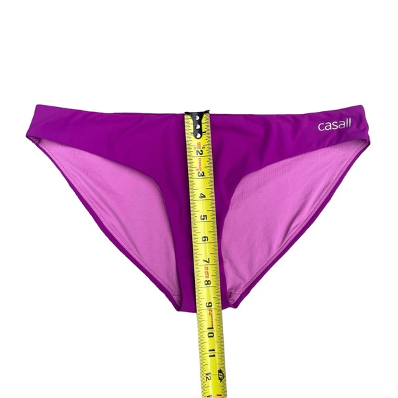 CASALL 2PC Bikini Set Size 10 Fully Lined Flattering Magenta Pink Purple Swim - Picture 12 of 12
